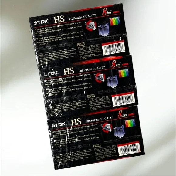🟢5/$25  Bundle/3 TDK Premium Quality HS 8 Hour Blank VHS - Picture 6 of 8
